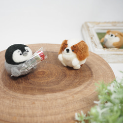 【訂做】 - 母親節限定 - Mayu企鵝小雞送你一朵康乃馨。羊毛氈 第6張的照片