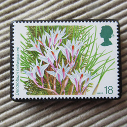 イギリス　切手ブローチ 9589 1枚目の画像