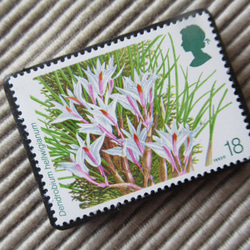 イギリス　切手ブローチ 9589 2枚目の画像