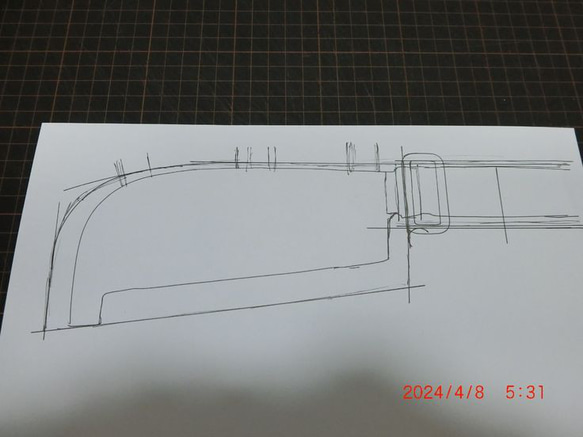 カスタムレザーシース　本革製鉈カバー　脱着式ベルトループ付き 10枚目の画像