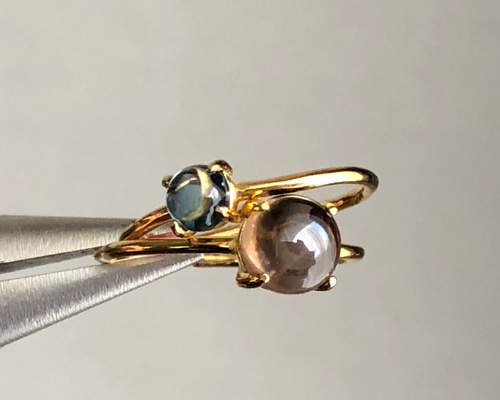 スカイブルートパーズ×スモーキークォーツのリング（シルバー） ブルートパーズ リング 指輪 8.0ct SV925 トパーズ スカイブルー