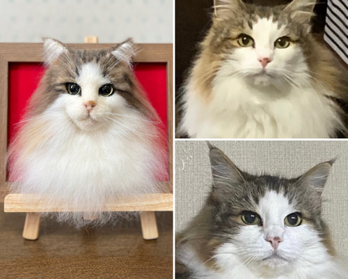 愛猫オーダー 猫 猫オーダー 羊毛フェルト 羊毛フェルト猫 オーダー