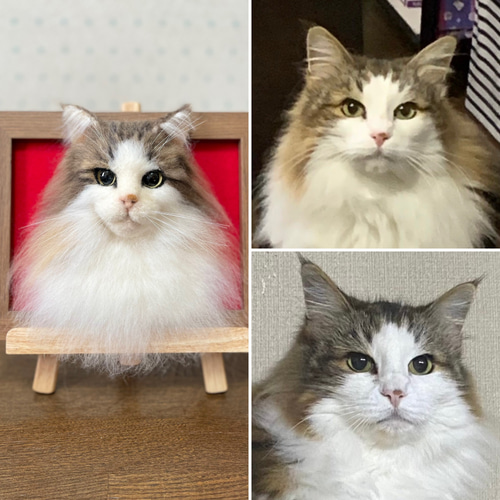 愛猫オーダー 猫 猫オーダー 羊毛フェルト 羊毛フェルト猫 オーダー