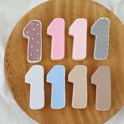 100日お祝い☆くまさんの2段クレイケーキ☆1歳誕生日ケーキ　1/2誕生日ケーキ　自宅撮影　100以外でも承ってます♪ 7枚目の画像