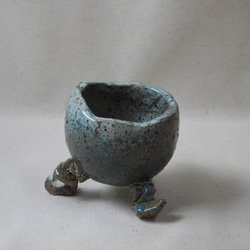 ブルーKID陶製植木鉢 4枚目の画像