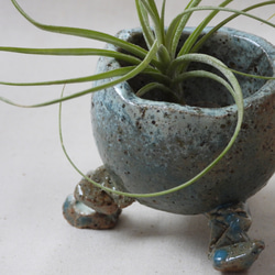 ブルーKID陶製植木鉢 5枚目の画像