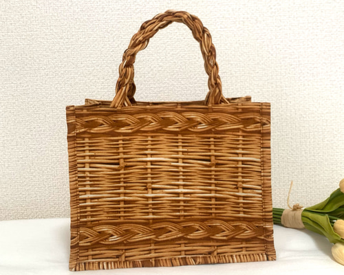 風花音さま専用/かごバッグ　アンティーク 風花音さま専用/かごバッグ アンティーク 花模様のかごバッグ