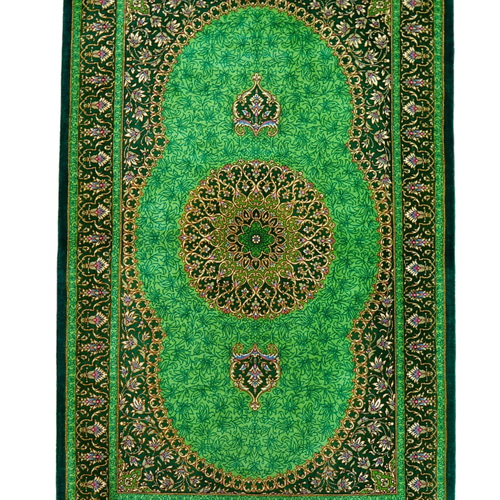 Y2702 ペルシャ絨毯 クム産 ラザヴィ工房 シルク100% 手織り　ma Y2702 ペルシャ絨毯 クム産 ラザヴィ工房 シルク100% 手織り ma