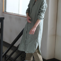 スタンドカラーlong shirt/ロングシャツワンピ 　コートセット 8枚目の画像