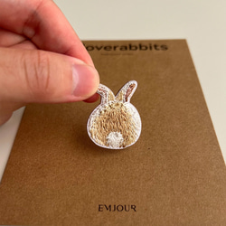 ワッペン 刺繍ワッペン アイロンワッペン うさぎ ラビット プレゼント ギフト 誕生日 母の日 iloverabbits 9枚目の画像