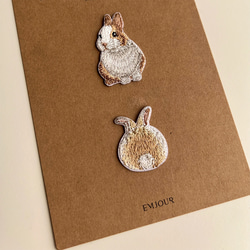 ワッペン 刺繍ワッペン アイロンワッペン うさぎ ラビット プレゼント ギフト 誕生日 母の日 iloverabbits 6枚目の画像