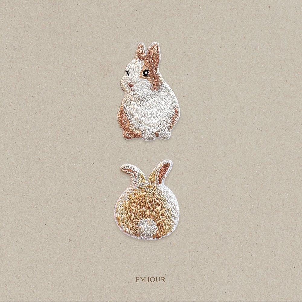 ワッペン 刺繍ワッペン アイロンワッペン うさぎ ラビット