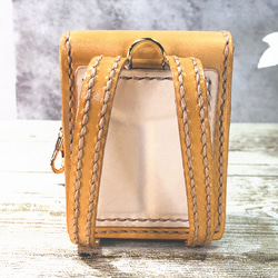 本革製ミニランドセルのバッグチャーム　　　アプリコット色 14枚目の画像