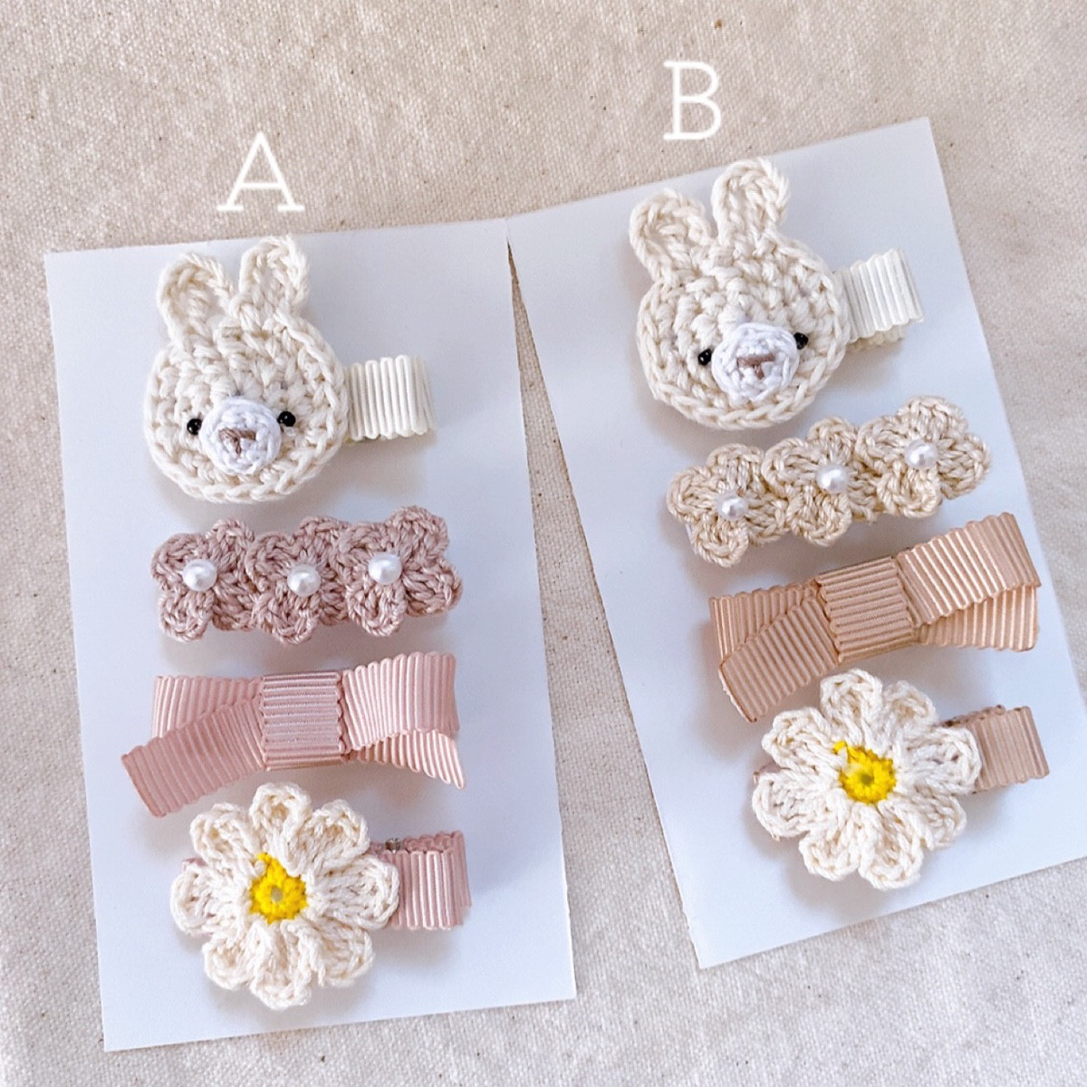 ファミリア くま ヘアクリップ ヘアピン リバティ柄 リボン 新品