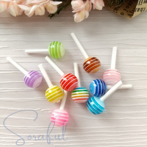 10個】ミニミニ ロリポップ キャンディ 飴 チュッパチャプス風