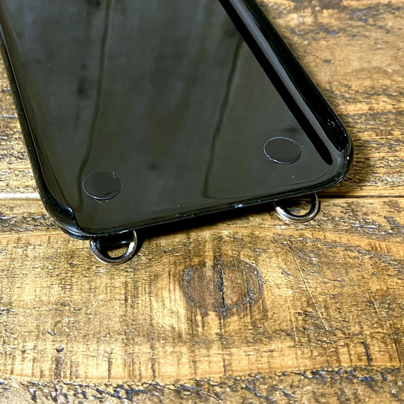 送料無料 iPhone 7 8 SE(第2、3世代) 用 ハードカバー レザー スマホケース パイソン スター 6枚目の画像