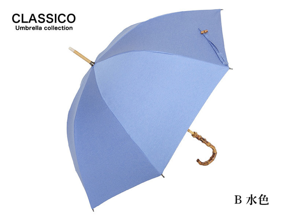 数量限定　特別価格　母の日 完全遮光  デニム　ダンガリー　晴雨兼用　遮光100% 日傘 2枚目の画像