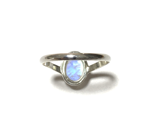 Blue Moonstone V-shaped Ring 《送料無料》/SV950 4枚目の画像