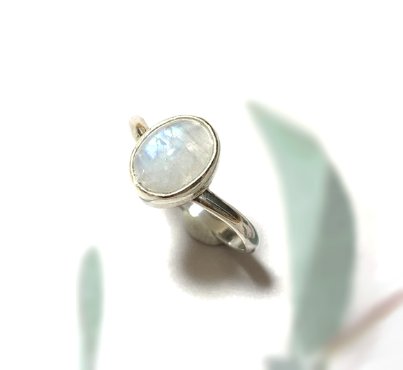 Blue Moonstone V-shaped Ring 《送料無料》/SV950 2枚目の画像