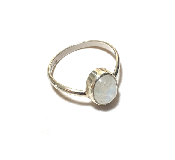 Blue Moonstone V-shaped Ring 《送料無料》/SV950 5枚目の画像