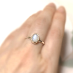 Blue Moonstone V-shaped Ring 《送料無料》/SV950 7枚目の画像