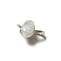 Blue Moonstone V-shaped Ring 《送料無料》/SV950 3枚目の画像