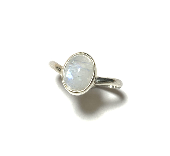 Blue Moonstone V-shaped Ring 《送料無料》/SV950 3枚目の画像