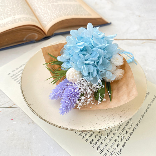 あじさいミニミニブーケ 全8色 ハンギングケース付き