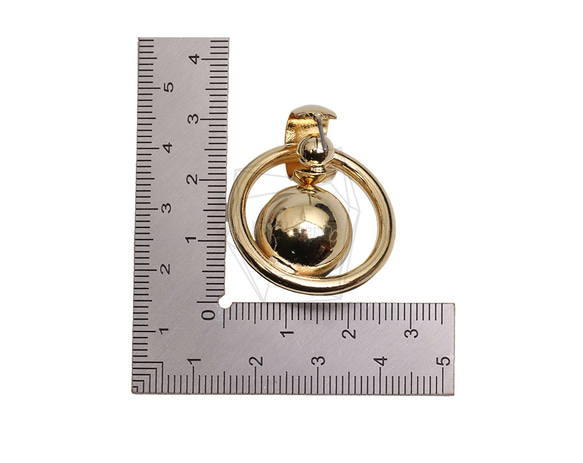 ERG-2646-G [2件] 圓球耳環，圓球耳柱 第5張的照片