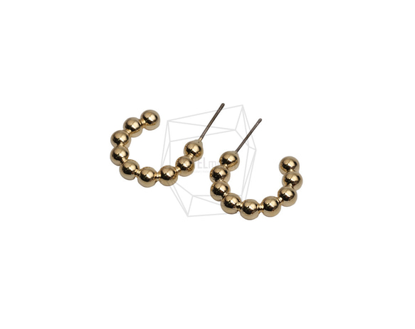 ERG-2650-G【2個入り】マルチボールラウンドピアス,Multi ball round Post Earring 2枚目の画像