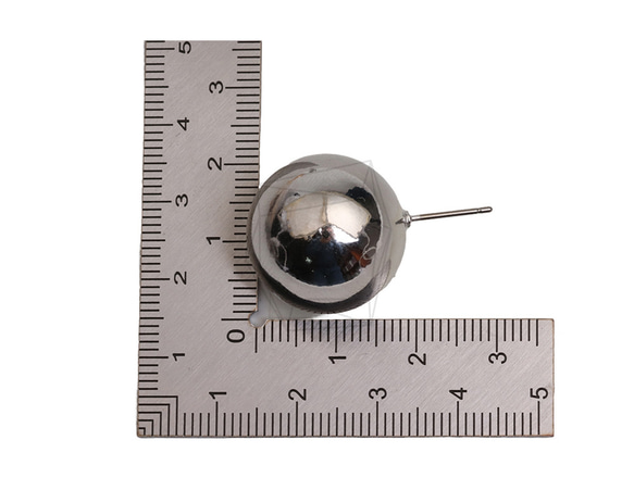 ERG-2652-R【2個入り】ボールピアス /Ball Post Earring/20mm X 20mm 5枚目の画像