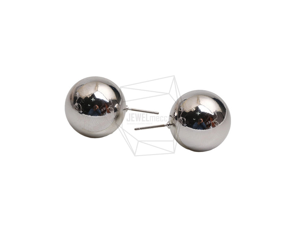 ERG-2652-R【2個入り】ボールピアス /Ball Post Earring/20mm X 20mm 3枚目の画像