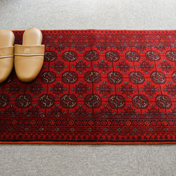 アフガニスタン ヴィンテージラグ オールド手織り絨毯 トライバルラグ