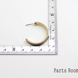 [2 件] 古董風格環形彩色圈形耳環 [米粉色] [鈦柱/無扣] -mt-4320 第3張的照片