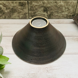 夏のトルコ青釉　中鉢（青×黒） 8枚目の画像
