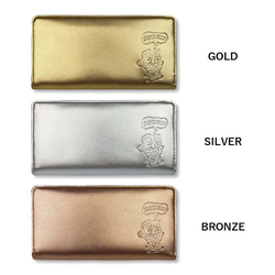 【全3色】 メダルカラーデザイン 本革 ラウンドファスナー 長財布 リアルレザー 3枚目の画像