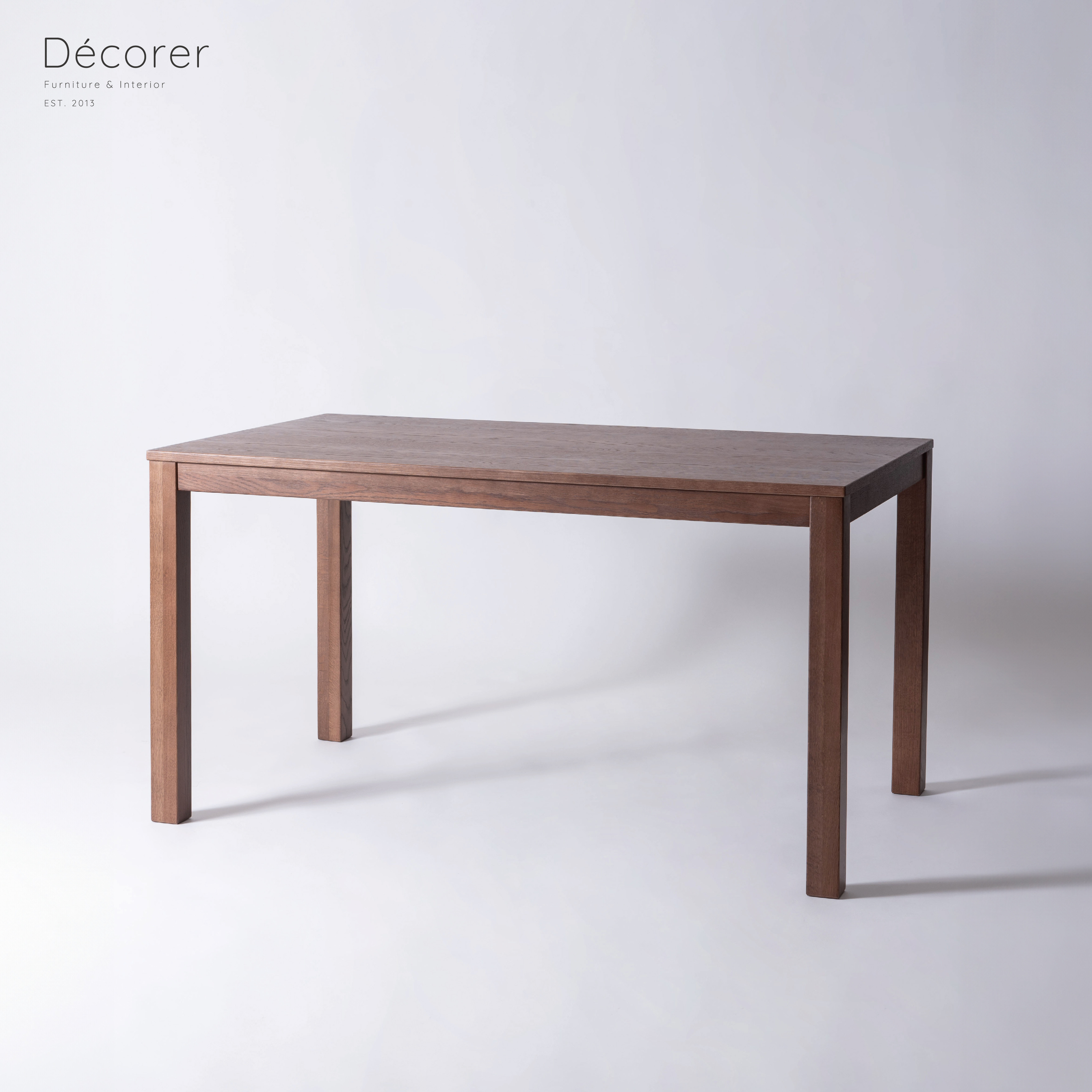 オーク材のダイニングテーブル [ 幅135cm 奥行80cm:3色 ] シンプル設計 長方形 天然突板 木製 天然木