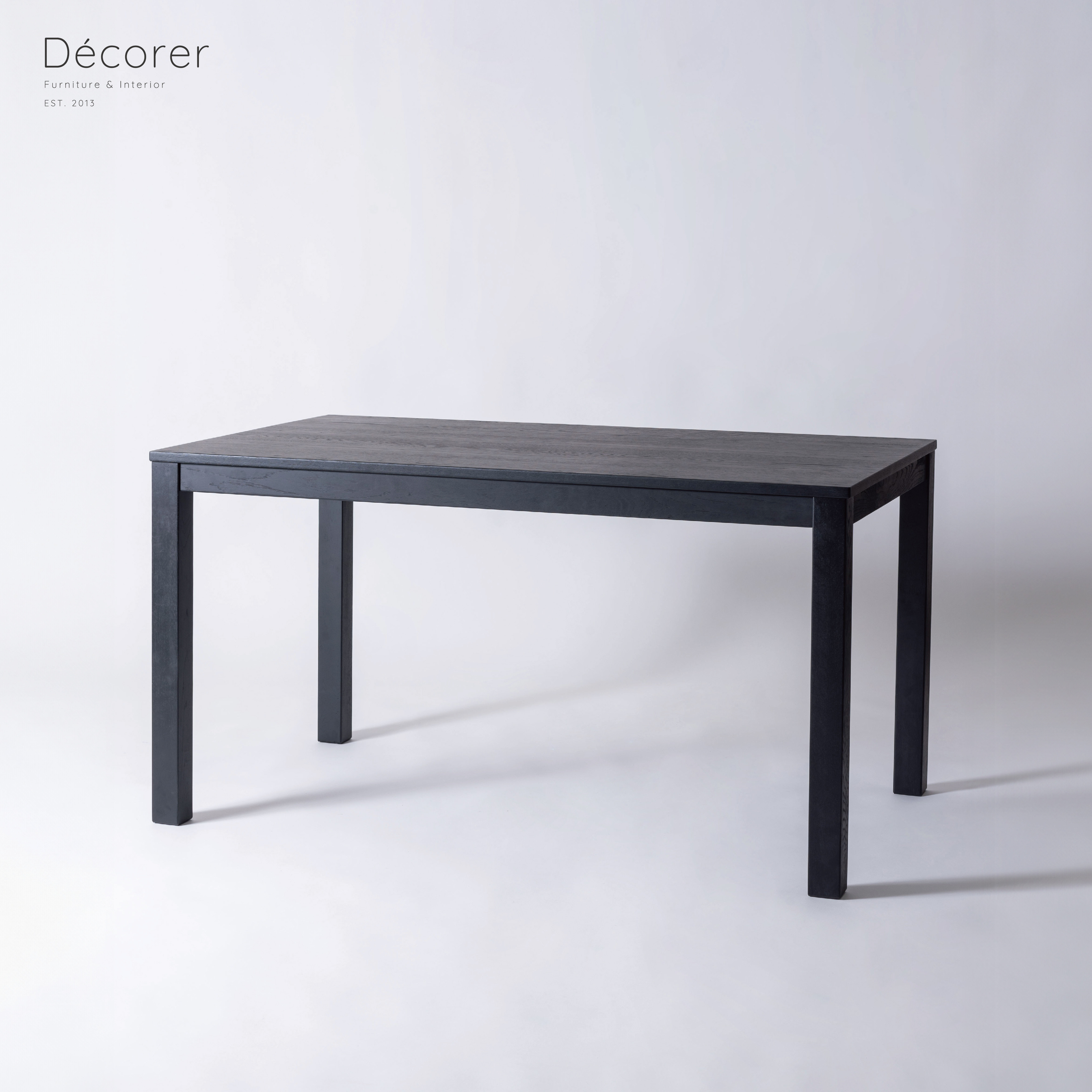 オーク材のダイニングテーブル [ 幅135cm 奥行80cm : 3色 ] シンプル設計 長方形 天然突板 木製 天然木