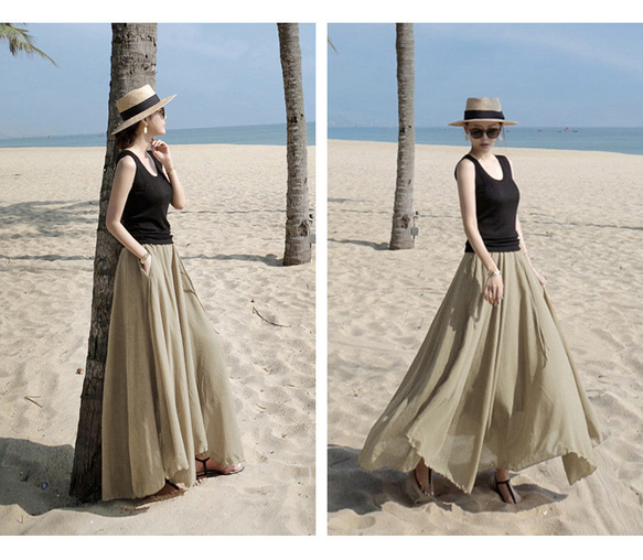 飄逸大裙子女式長裙#325683 第14張的照片