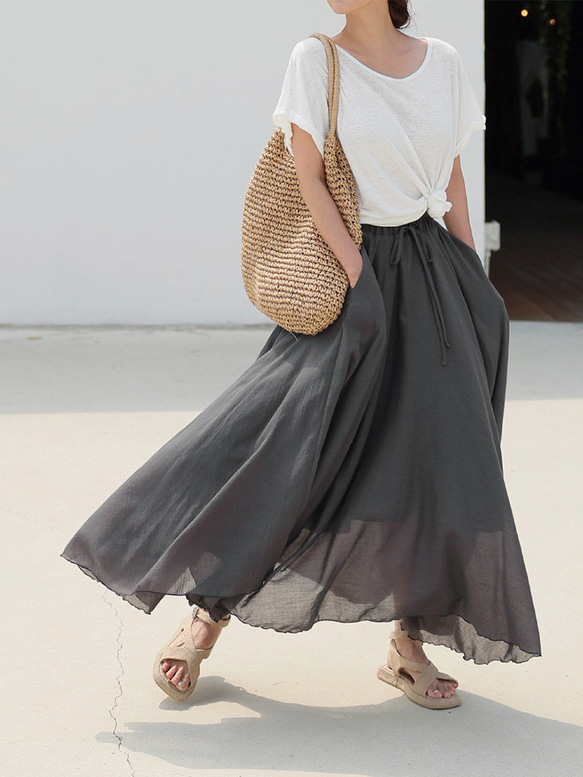 飄逸大裙子女式長裙#325683 第1張的照片