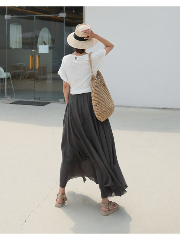 飄逸大裙子女式長裙#325683 第4張的照片