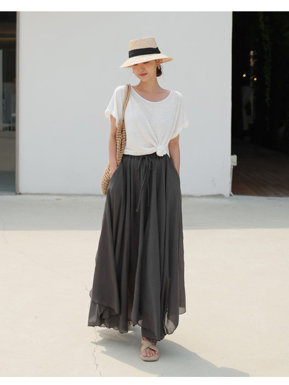 飄逸大裙子女式長裙#325683 第3張的照片