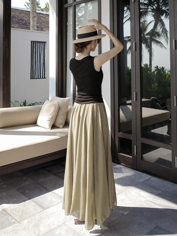 飄逸大裙子女式長裙#325683 第11張的照片