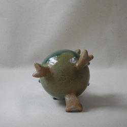 棘丸チビ緑豆陶製オブジェ 15枚目の画像