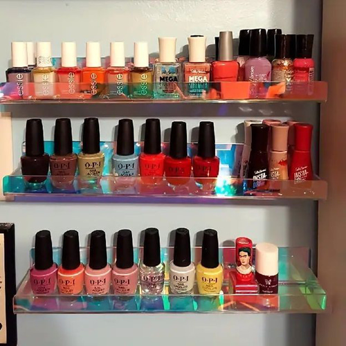 4個セット レインボーアクリル棚 DIY インテリア 収納 小物 飾り棚