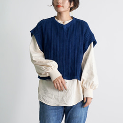 本日最終日　貴重　藍染めの綿麻刺繍ベスト 藍染め ベスト のおすすめ人気通販｜Creema(クリーマ) 国内最大