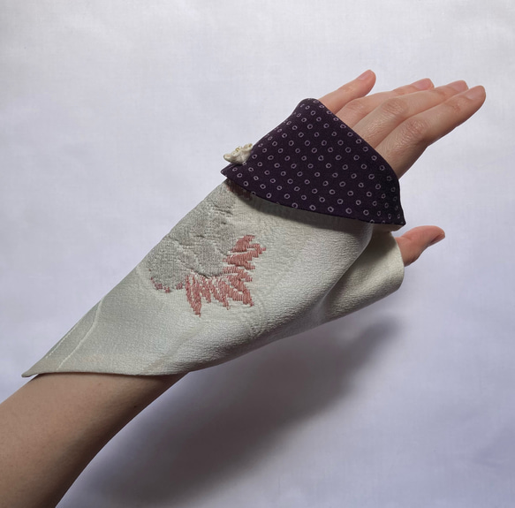 着物リメイク ハンドメイド 手甲 手袋 おしゃれ 日除け アームカバー  