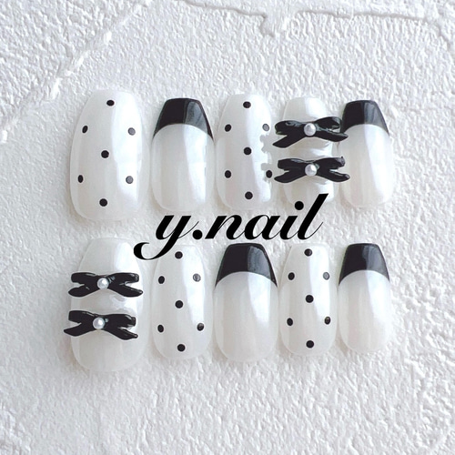 ネイルチップ/ドットネイル/フレンチネイル/サテンネイル/ガーリー