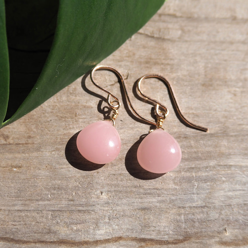 グァバクォーツのピアス 14kgf