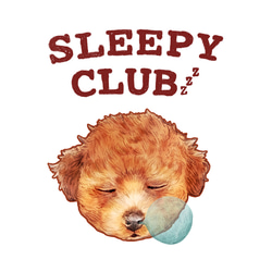 厚みのあるBIGシルエットTシャツ「SLEEPY CLUB_プードル」/送料無料 3枚目の画像